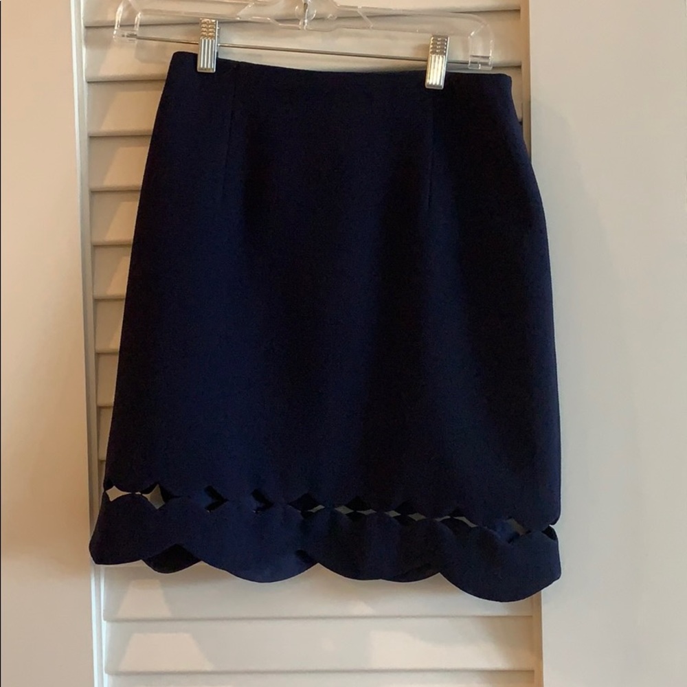 Club Monaco atrina scalloped skirt in navy